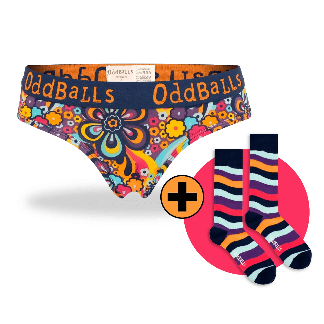 12 Month Pre-Paid: Ladies Brief & Free Socks - Monthly Subscription [G2]
