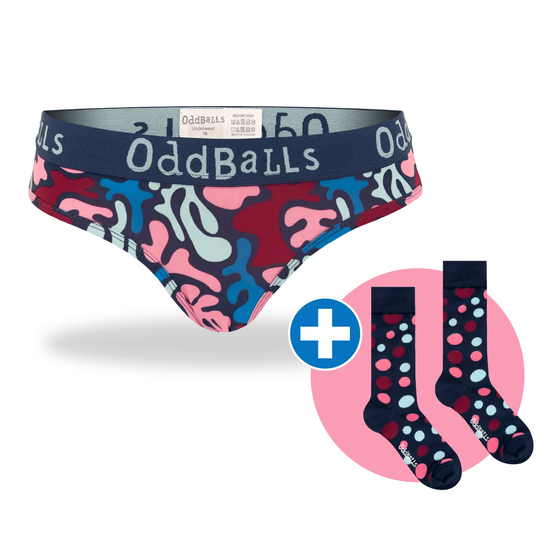 12 Month Pre-Paid: Ladies Brief & Free Socks - Monthly Subscription [G2]