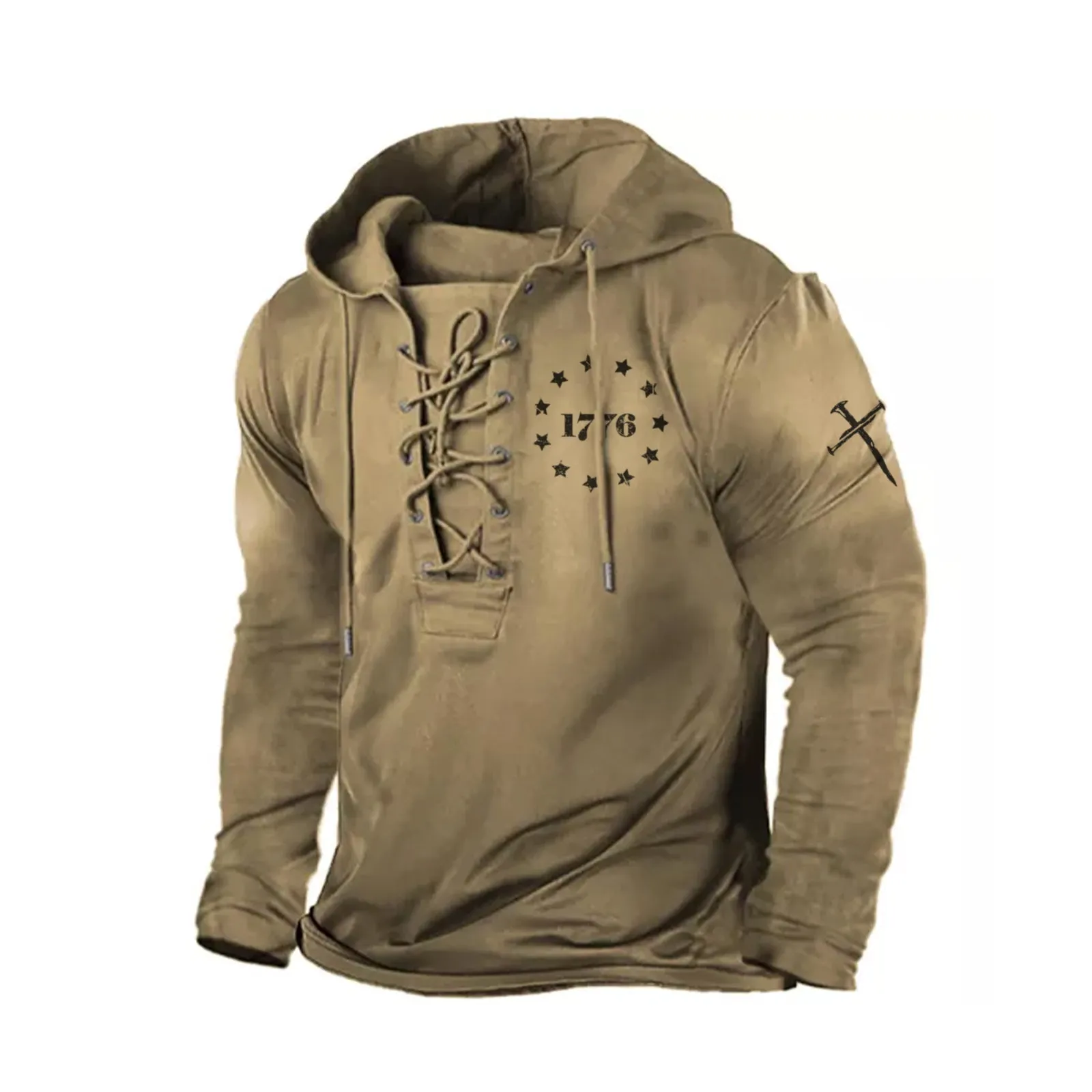 1776 USA GRAPHIC PULLOVER BANDAGE HOODIE