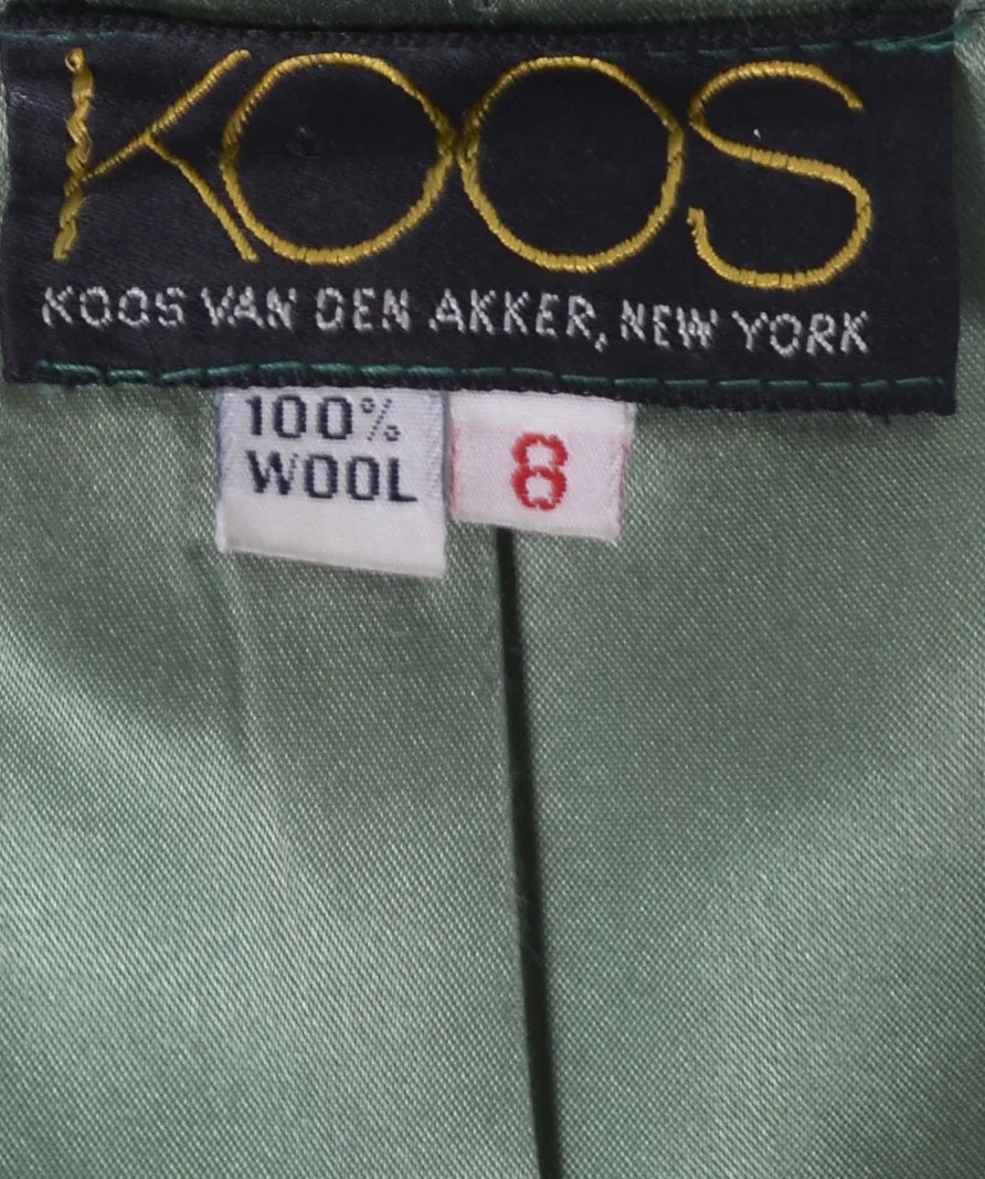 1980's Koos Van Den Akker Green Designer Vintage Coat