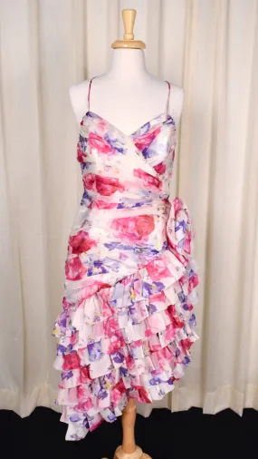 1980s Ruffle Cha Cha Dress