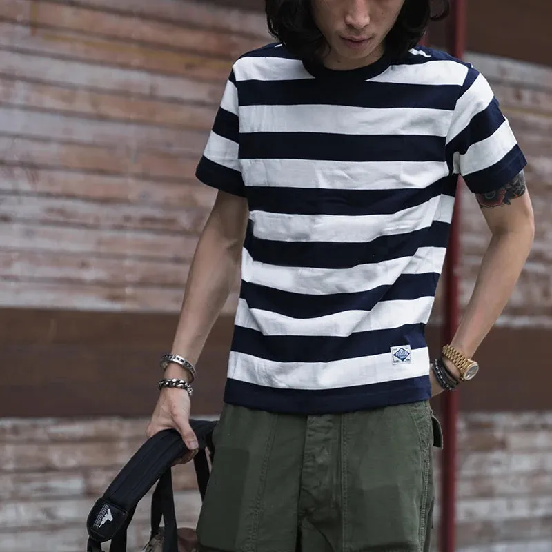 2 Inch Wide Stripes Heavyweight Men's Tee Shirts - Prison Style