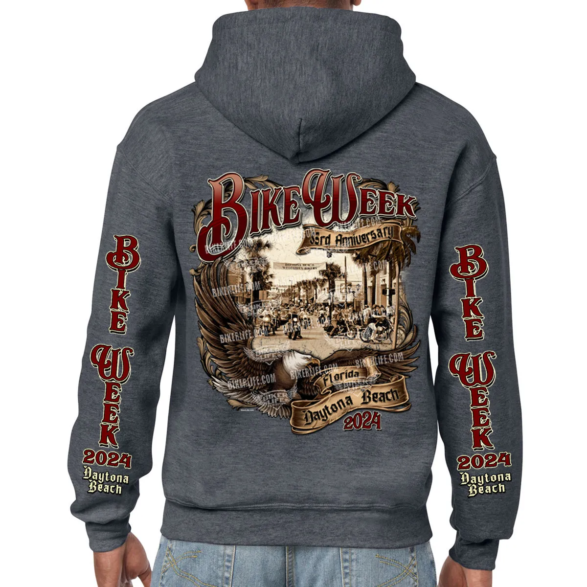 2024 Bike Week Daytona Beach Legendary Main Street Pullover Hoodie