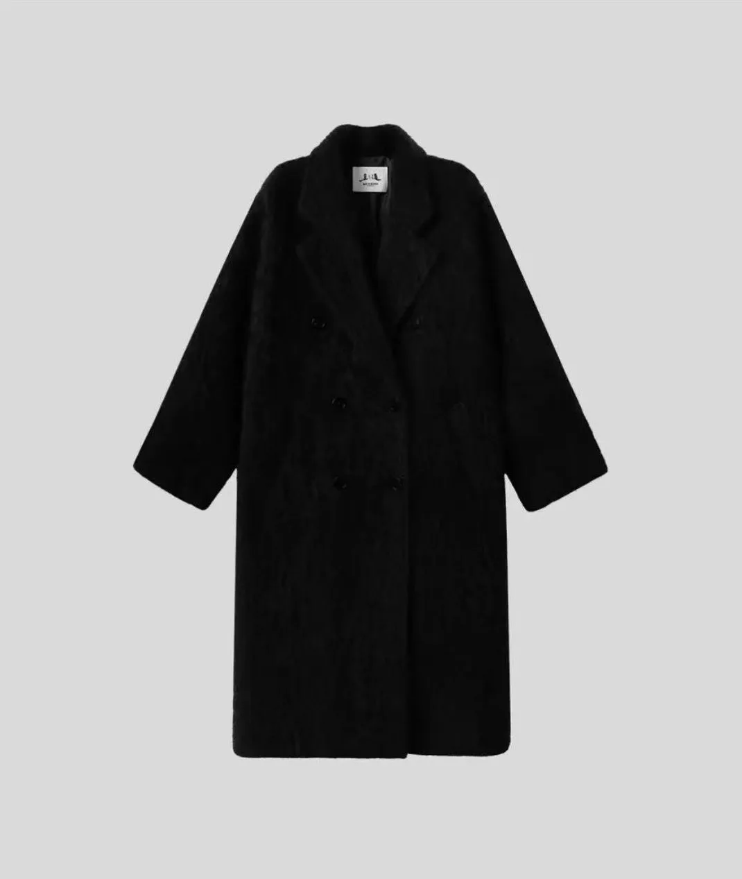 2024 fall and winter new simple high luxury cashmere long pull down coat