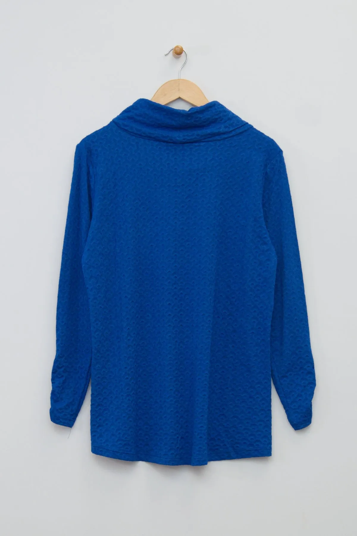 28" Geo-Textured Cowl Neck Tunic