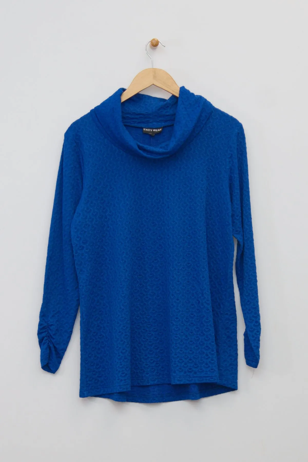 28" Geo-Textured Cowl Neck Tunic