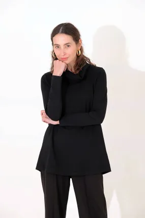 28" Long Sleeve Cowl Neck Tunic