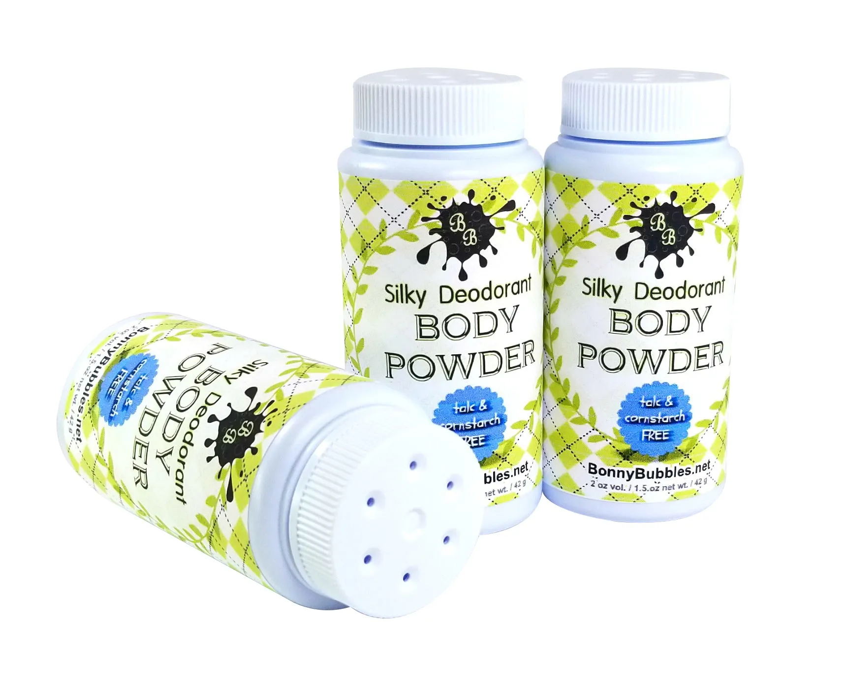 3 Body Powders - Trio pack, travel size deodorant