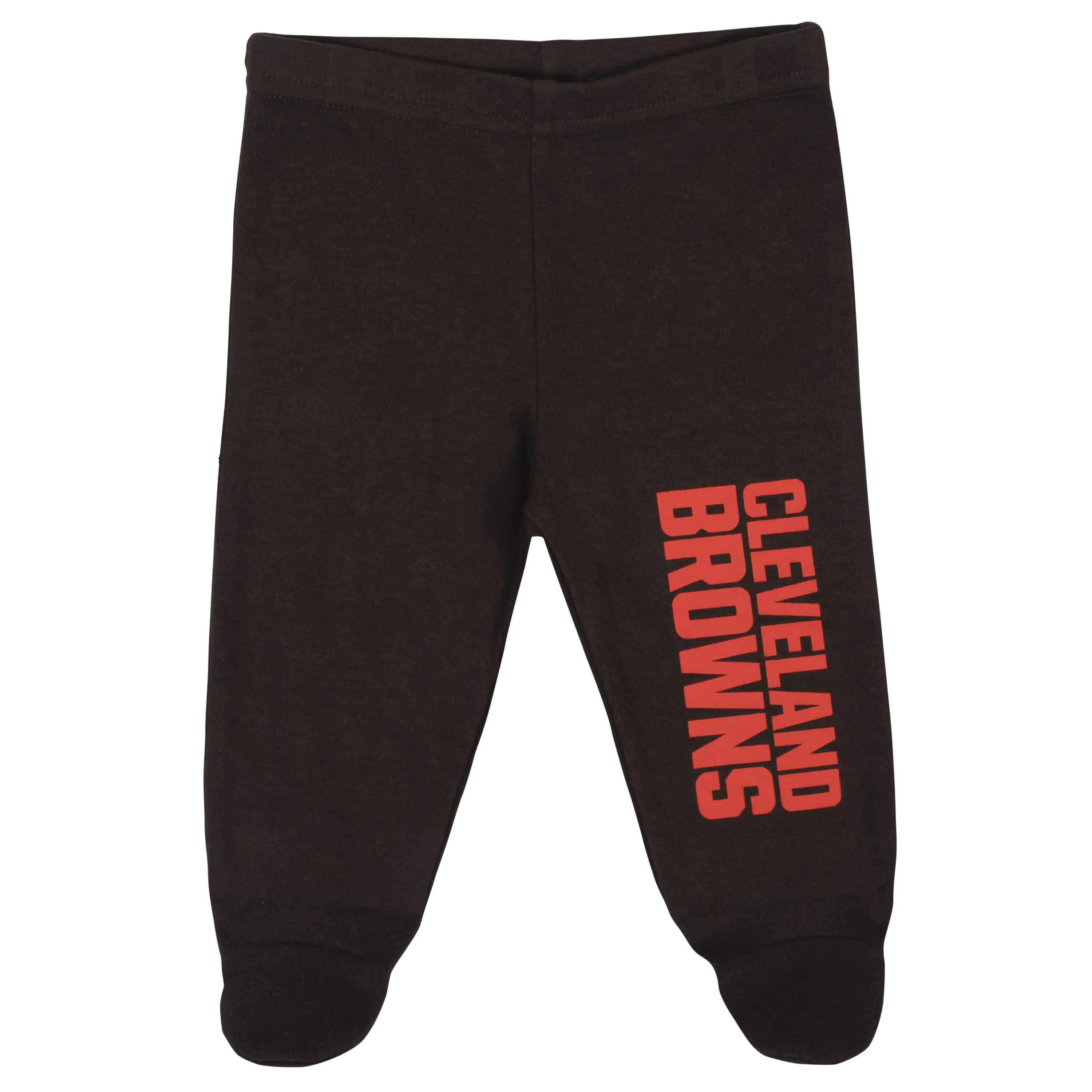 3-Piece Baby Boys Cleveland Browns Bodysuit, Footed Pant, and Cap Set