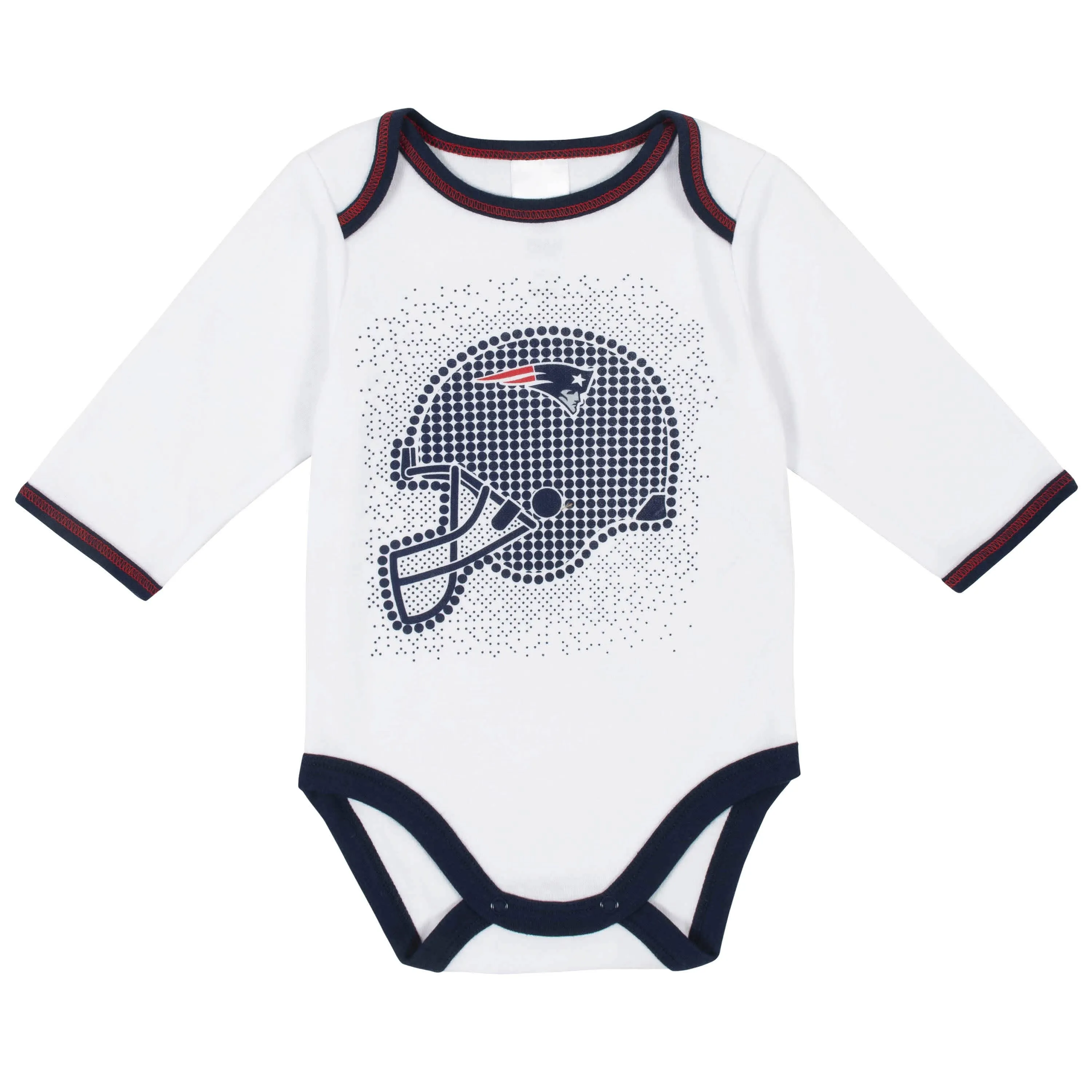 3-Piece Baby Boys New England Patriots Bodysuit, Footed Pant, and Cap Set
