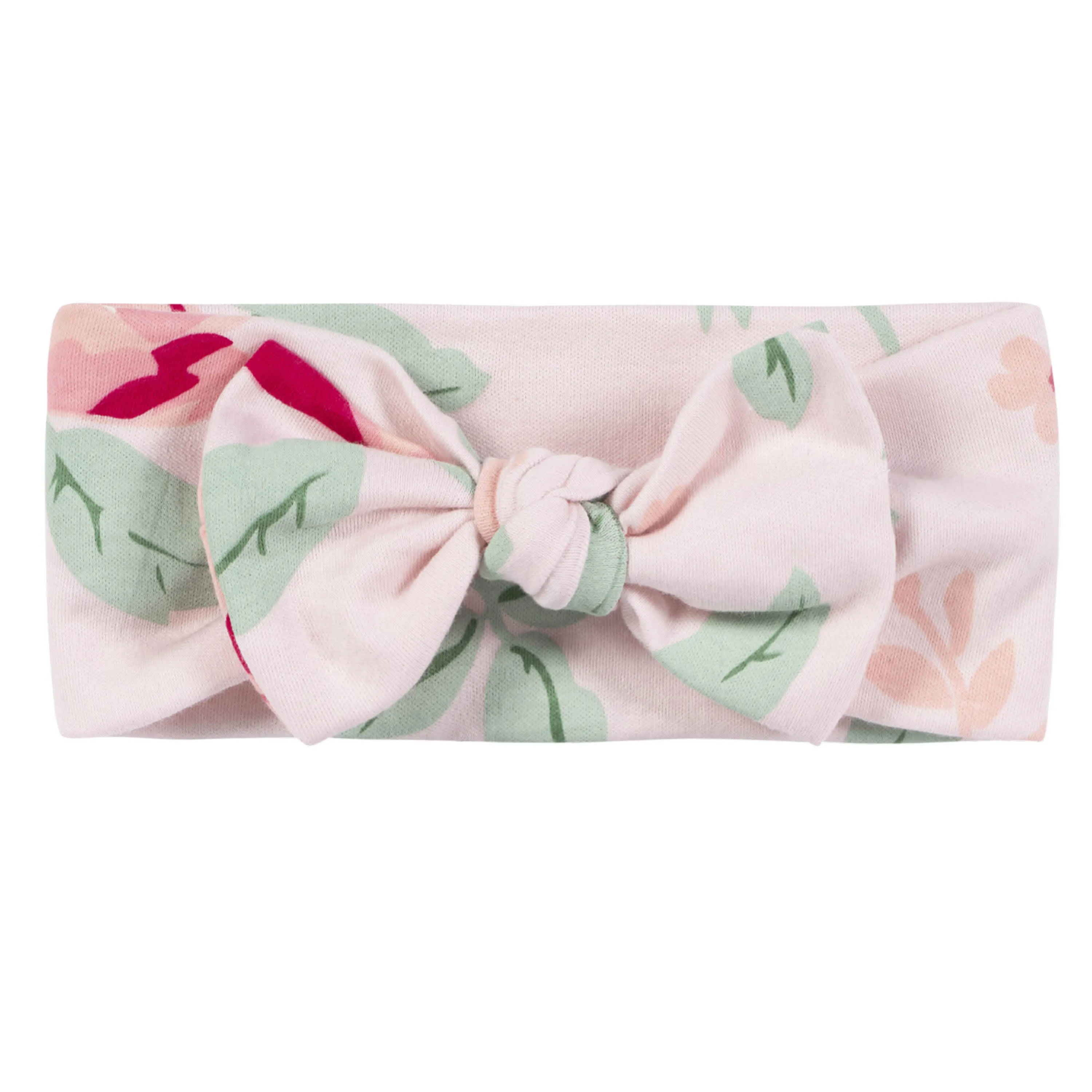 3-Piece Baby Girls Pink Garden Onesies® Bodysuit, Diaper Cover & Headband Set