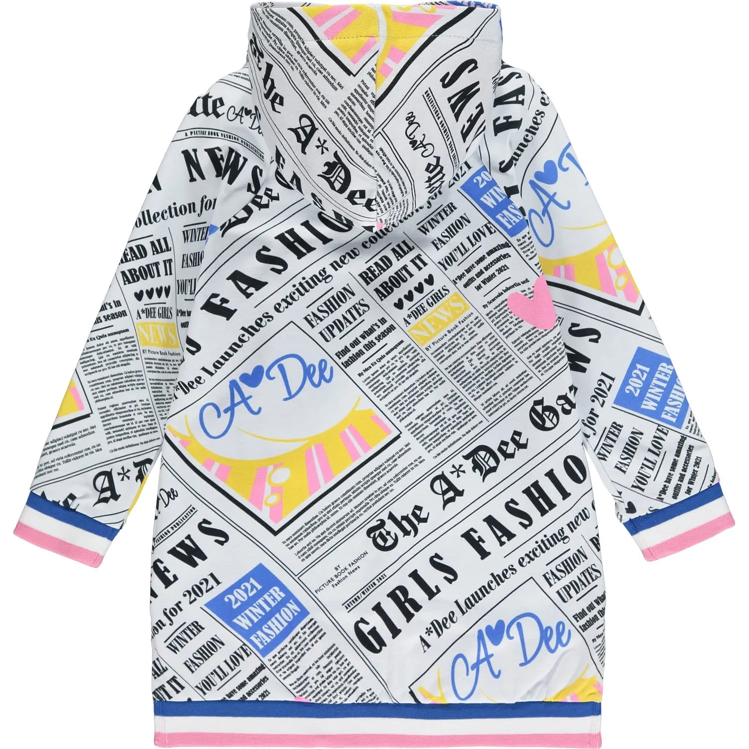A DEE - Newspaper Jumper Dress - White