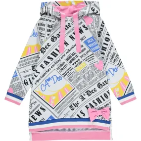 A DEE - Newspaper Jumper Dress - White