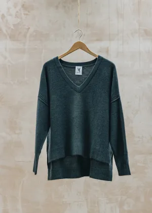 Adalyn V-Neck Jumper in Ebony Shadow