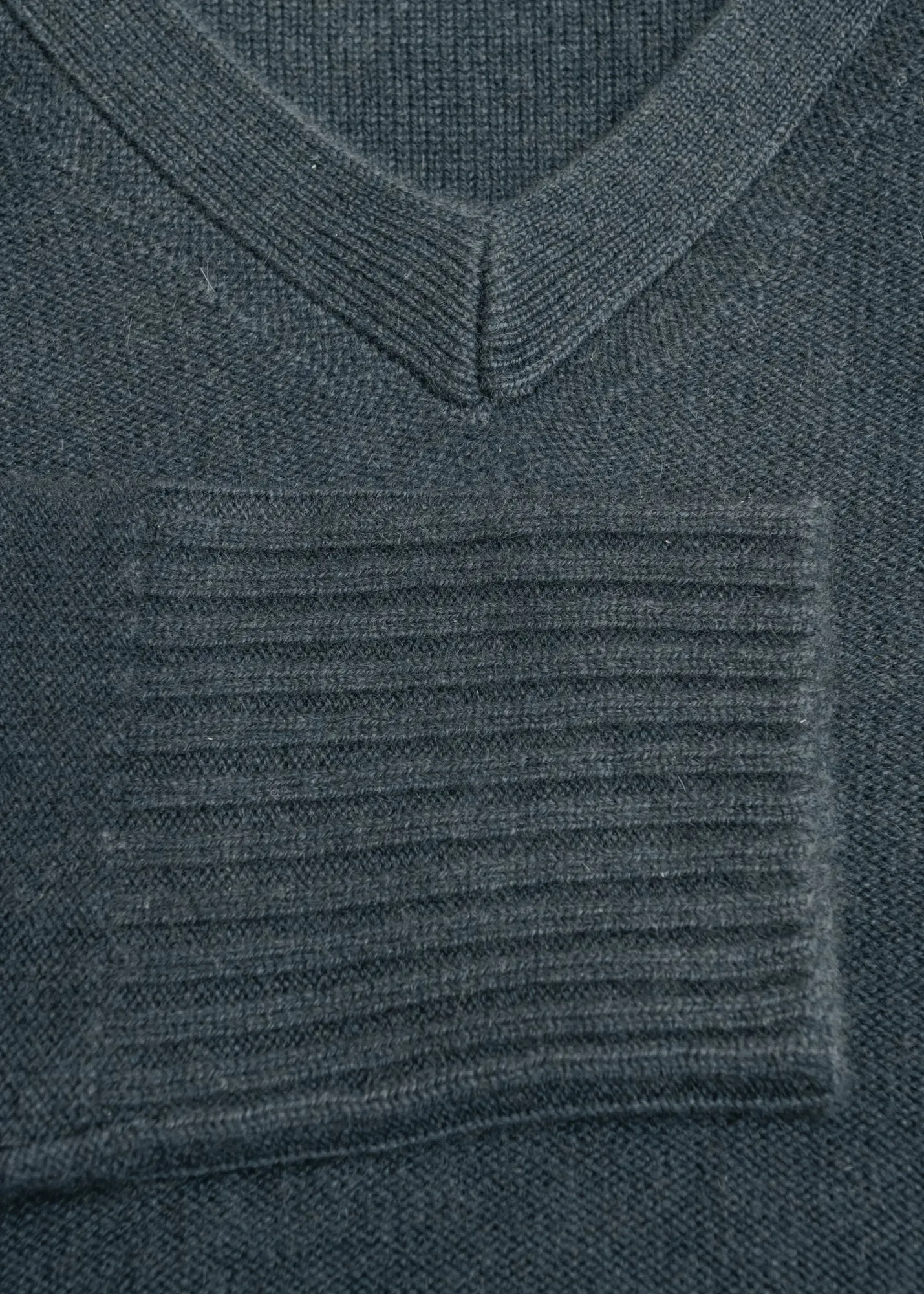Adalyn V-Neck Jumper in Ebony Shadow