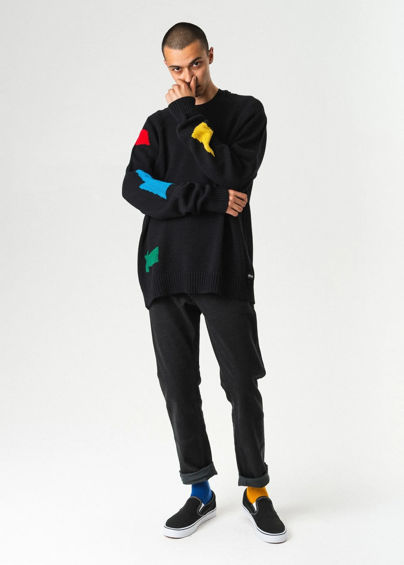 Afends Mens Mondrian - Organic Cotton Knit Jumper