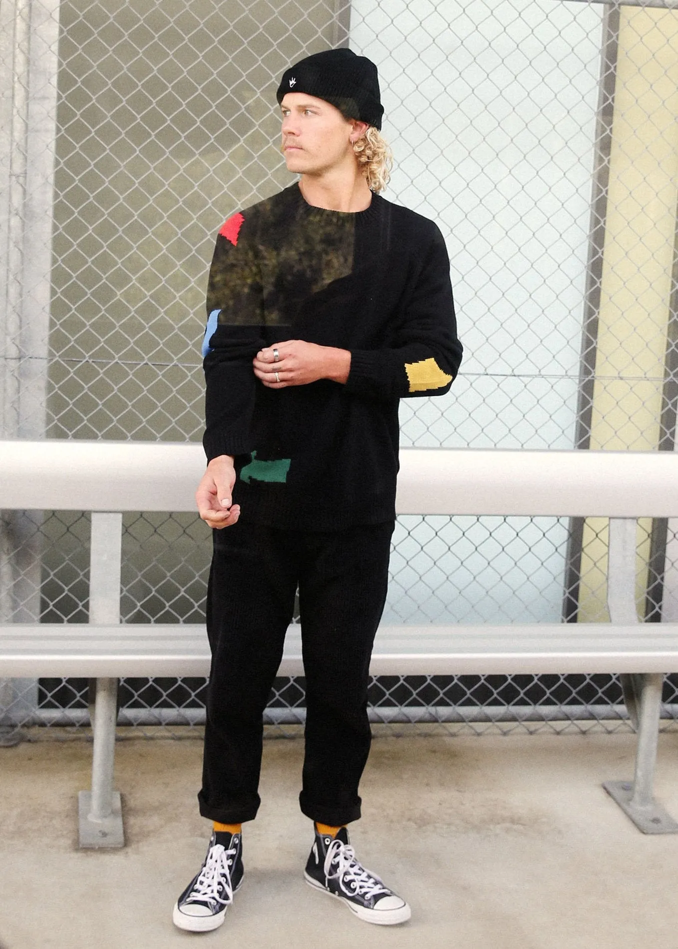 Afends Mens Mondrian - Organic Cotton Knit Jumper