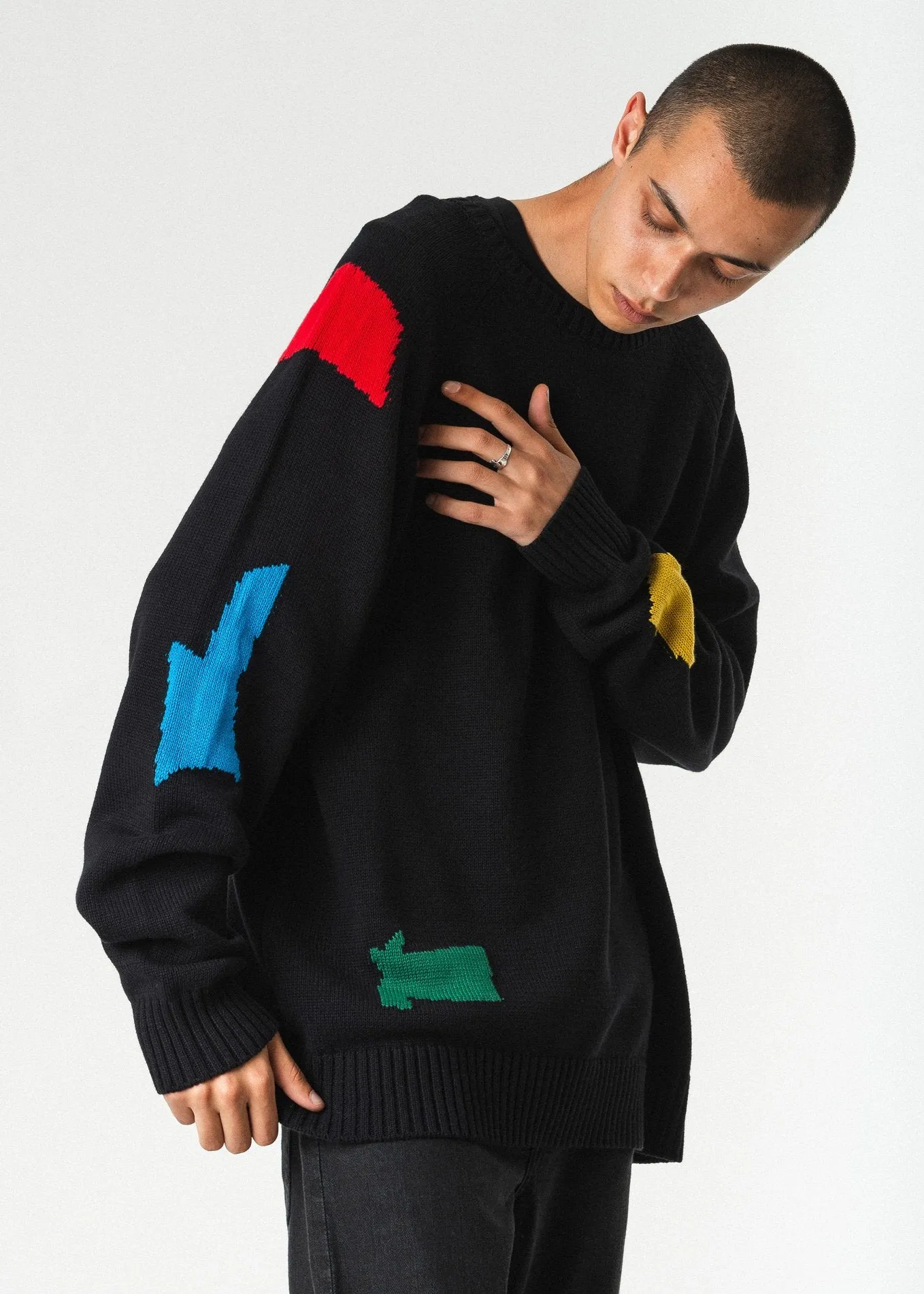Afends Mens Mondrian - Organic Cotton Knit Jumper