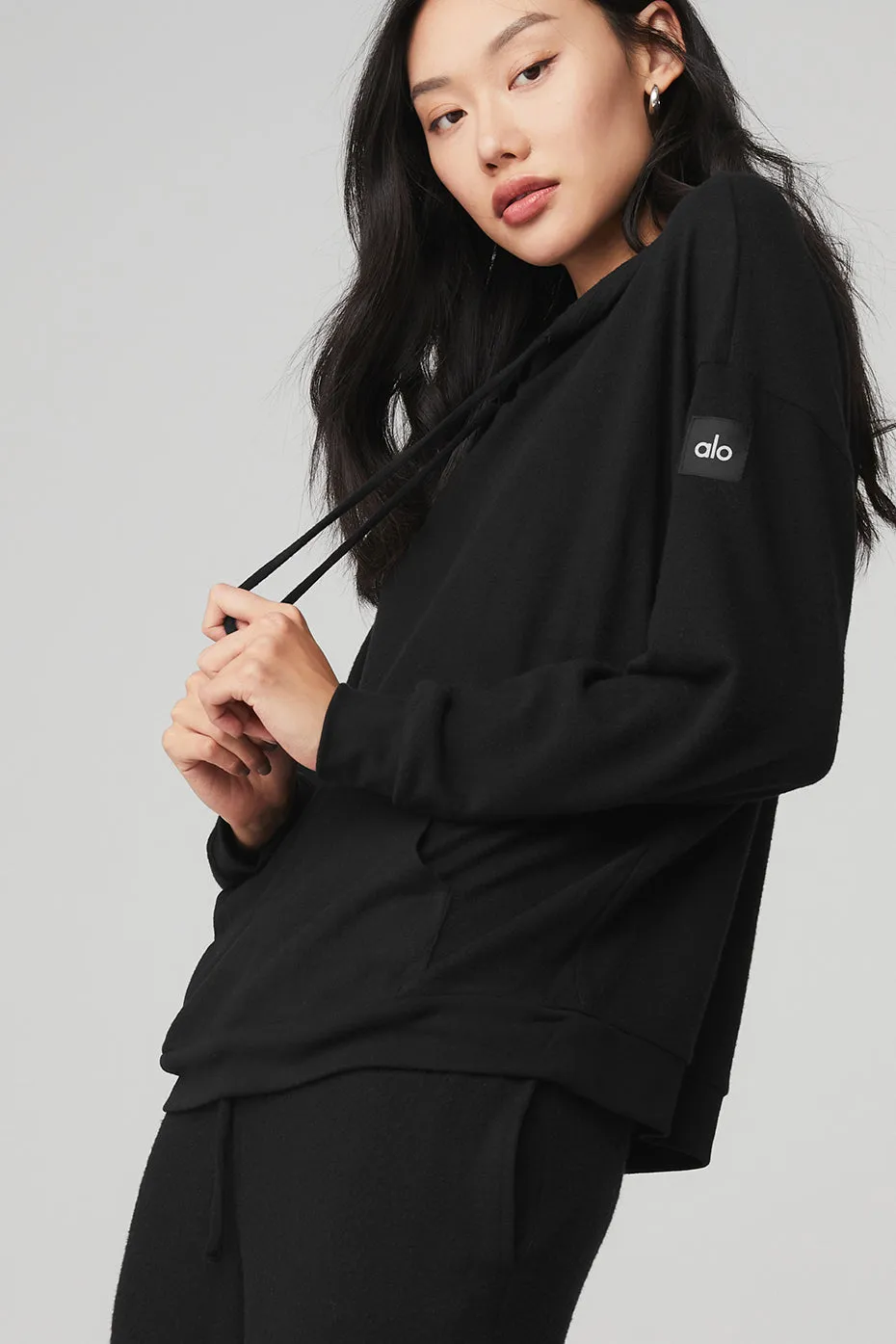 Alolux Cozy Hoodie & Alolux High-Waist Soho Wide Leg Pant
