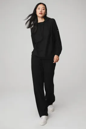Alolux Cozy Hoodie & Alolux High-Waist Soho Wide Leg Pant