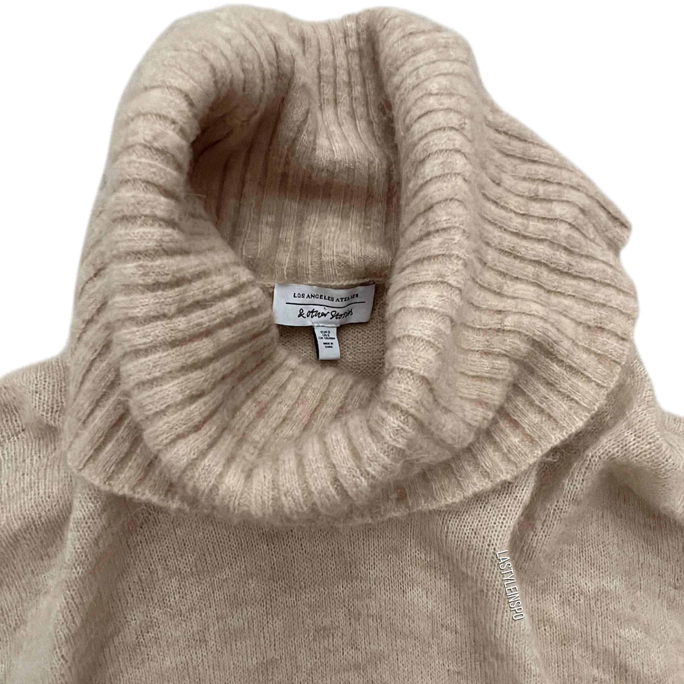 & Other Stories Alpaca Sweater Beige Turtle Neck Size S