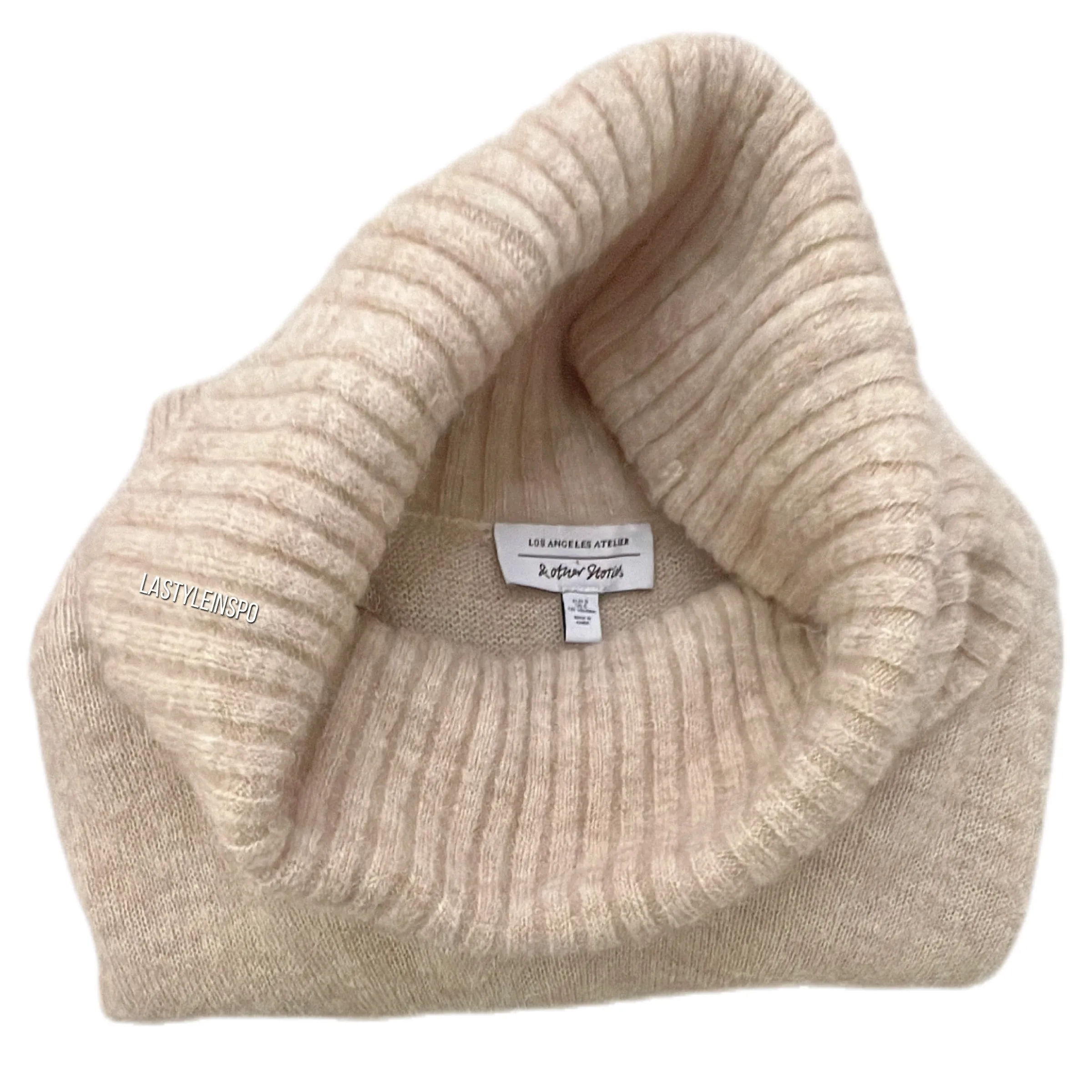 & Other Stories Alpaca Sweater Beige Turtle Neck Size S
