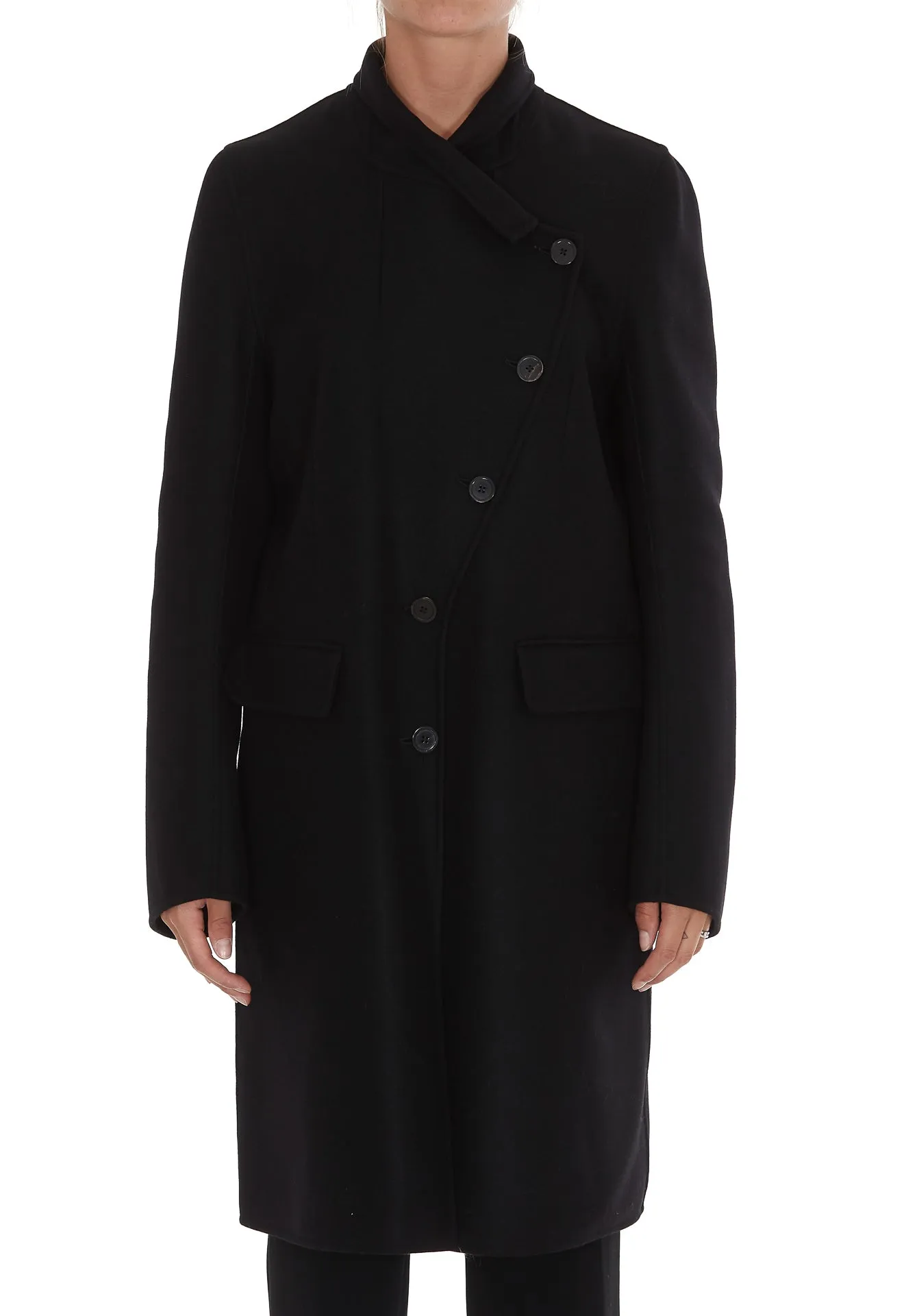 Ann Demeulemeester Asymmetric Buttoned Coat