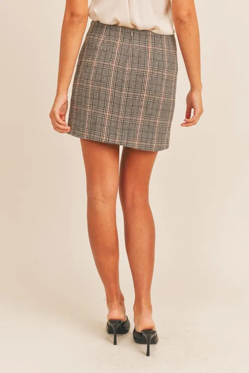 Aretta Plaid Mini Skirt