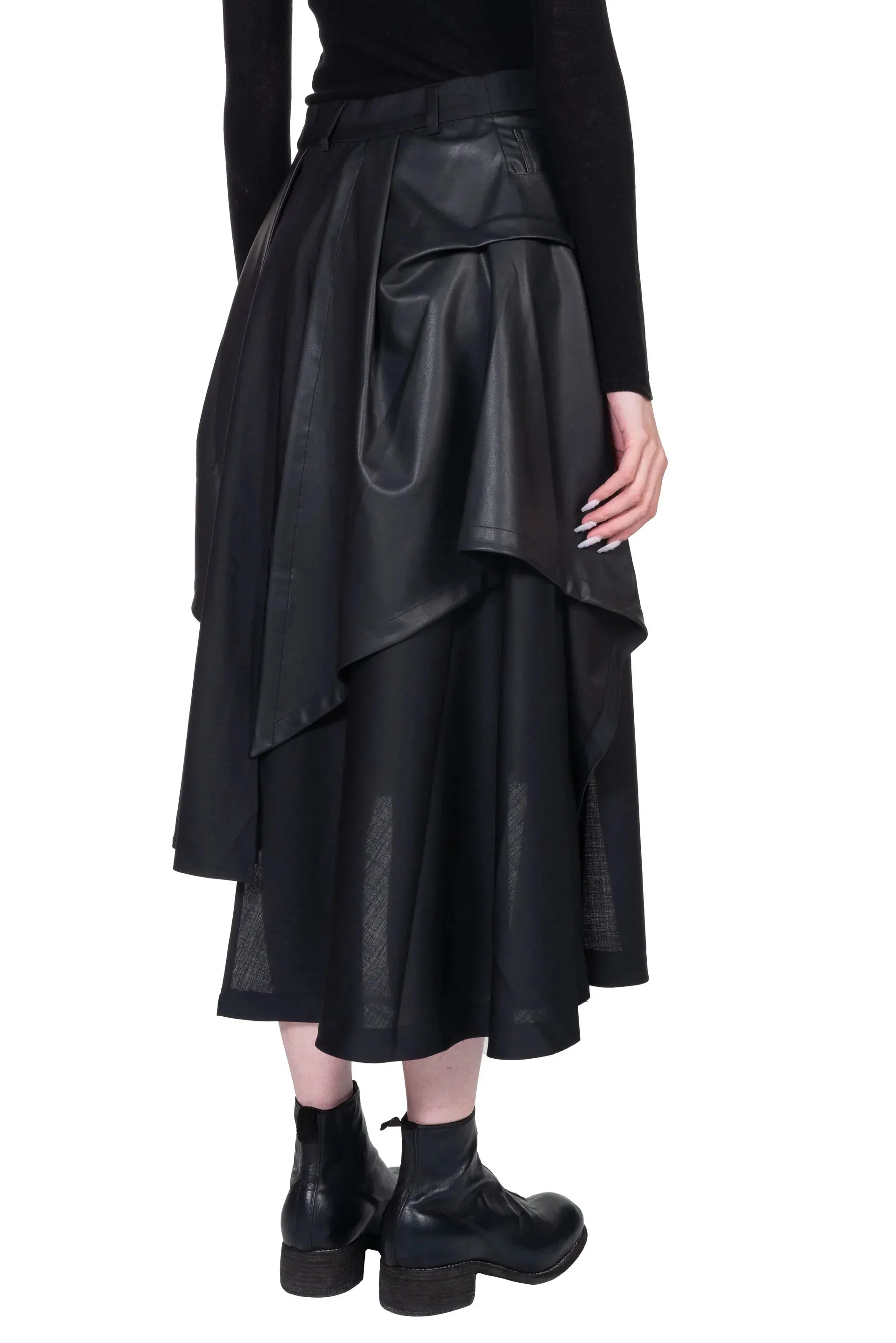 Asymmetric Layered Skirt
