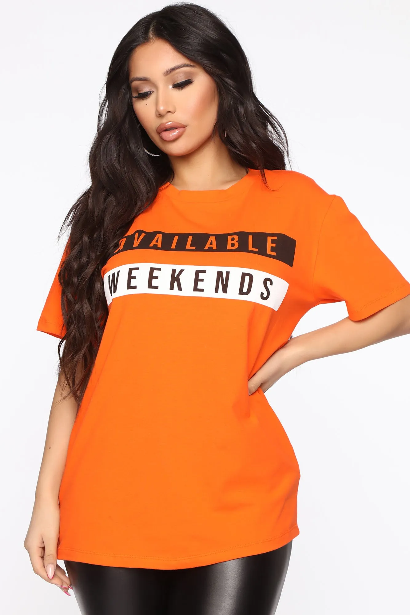 Available On The Weekends Tee - Orange