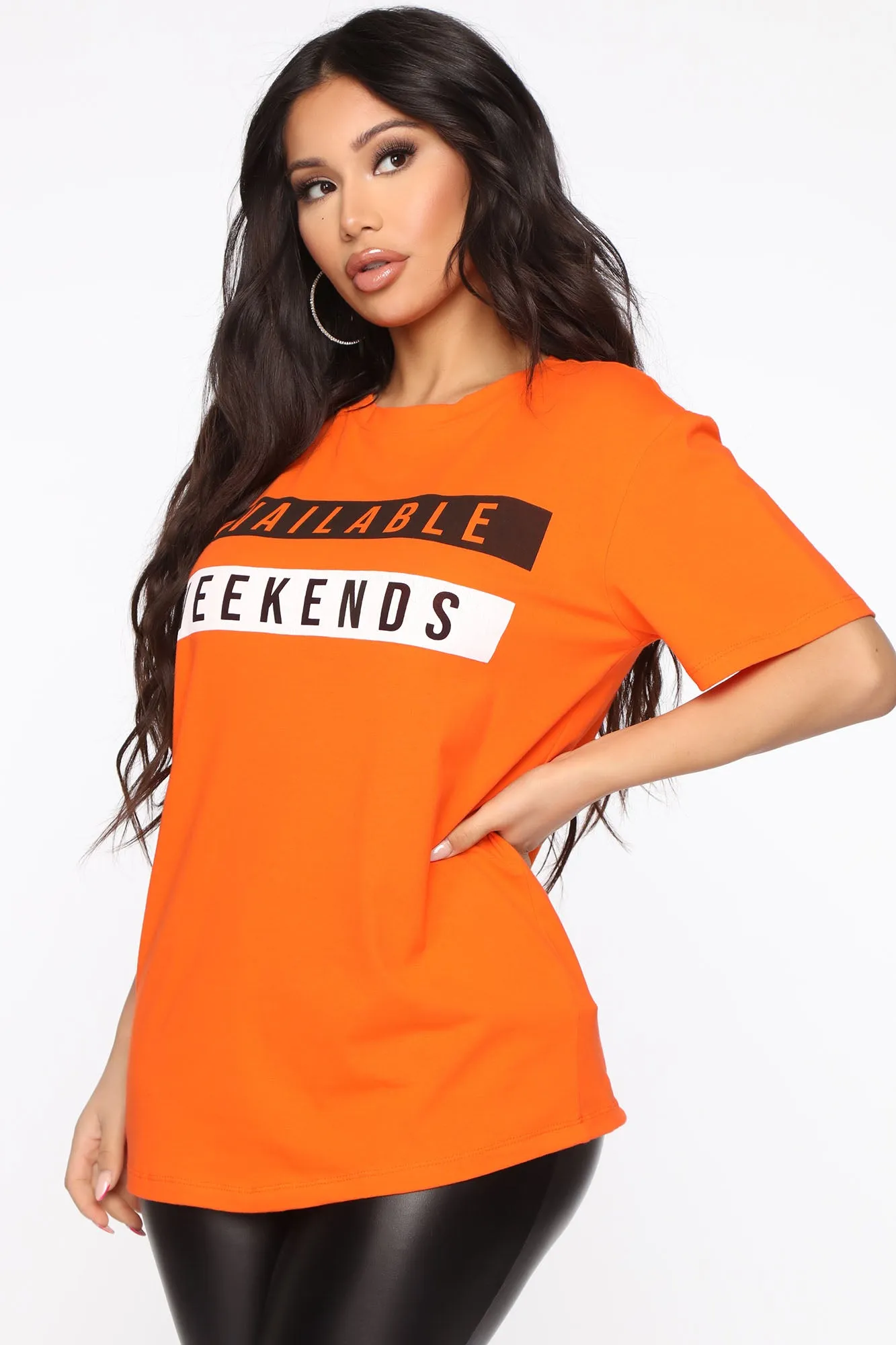 Available On The Weekends Tee - Orange