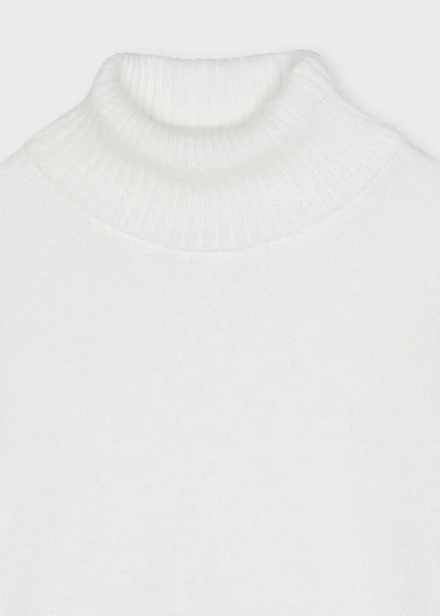 AW21 Mayoral Girls White Roll Neck Knitted Jumper 313