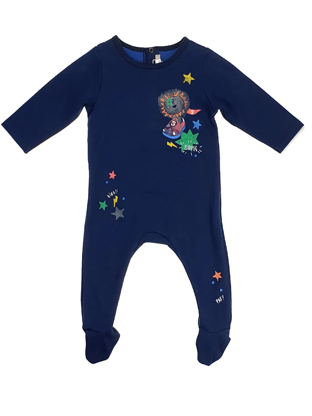 Baby cotton playsuit- CK54060-Blue