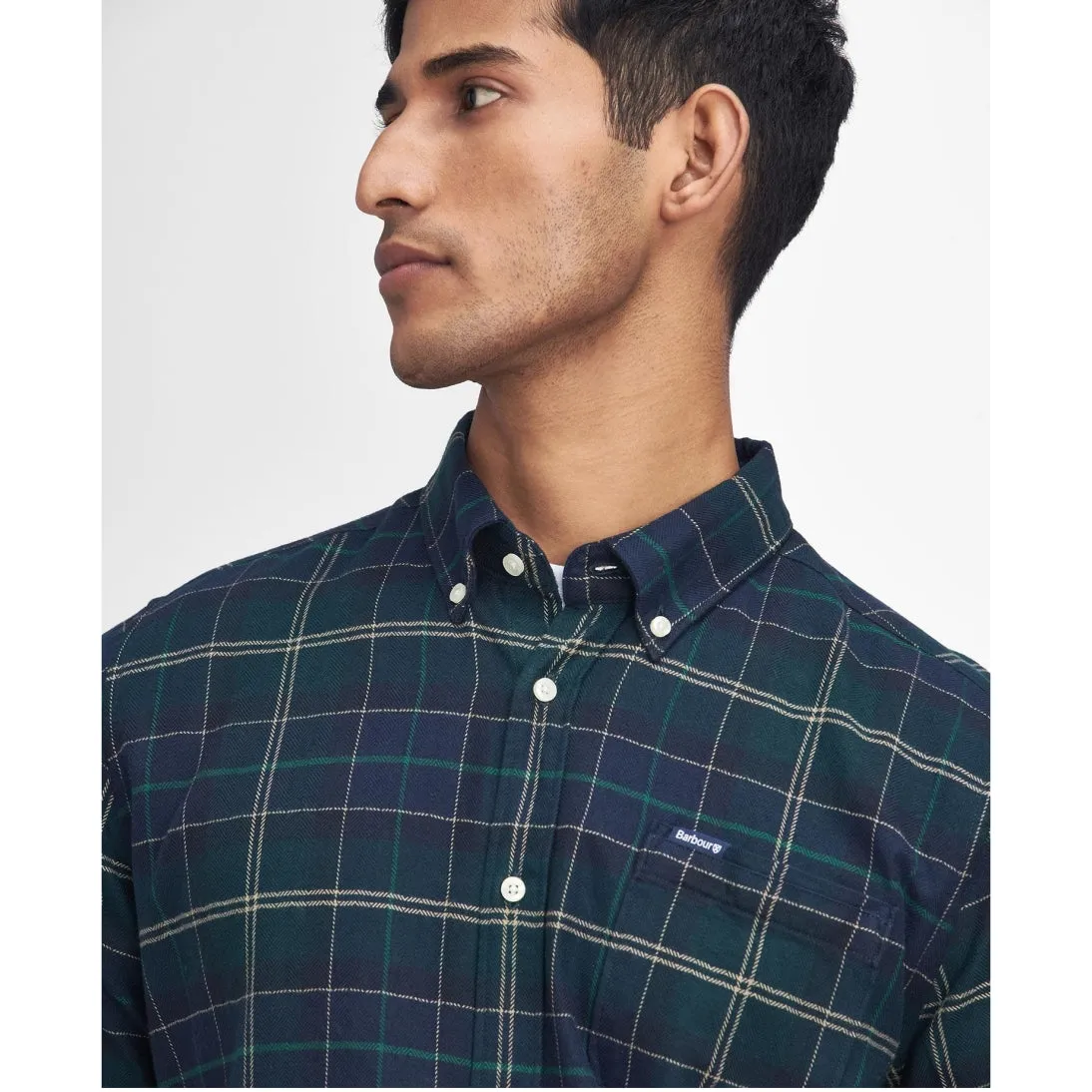 Barbour Kyeloch Tailored Long-Sleeved Shirt MSH5014TN23 Green Loch