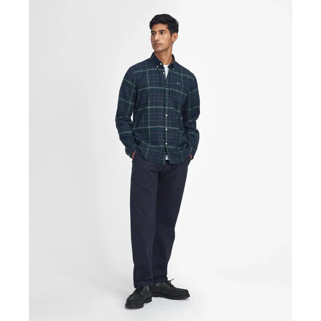 Barbour Kyeloch Tailored Long-Sleeved Shirt MSH5014TN23 Green Loch