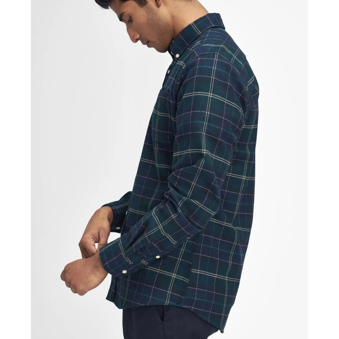 Barbour Kyeloch Tailored Long-Sleeved Shirt MSH5014TN23 Green Loch