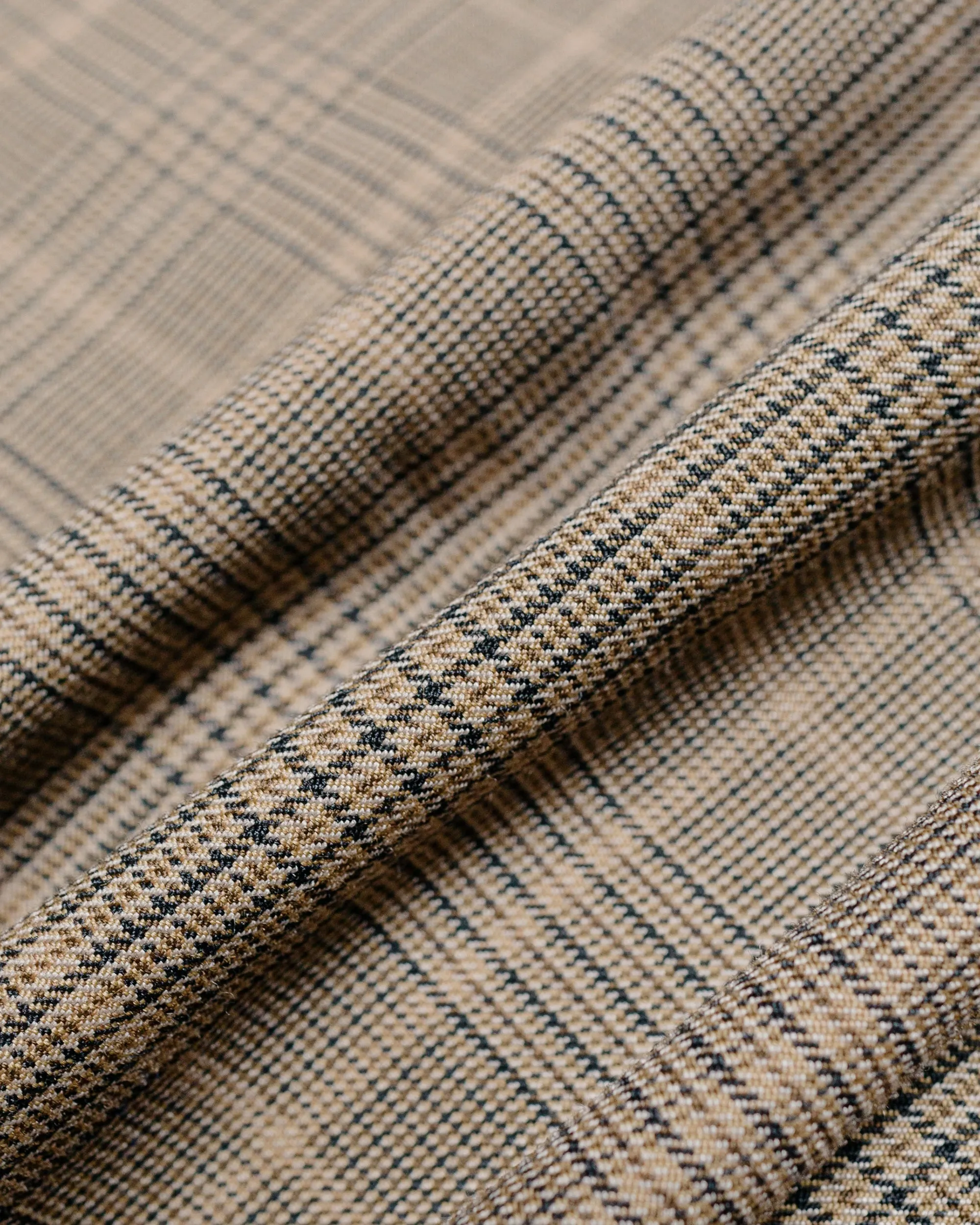 Beams Plus 4B Cuffs Jacket TW Plaid Light Brown