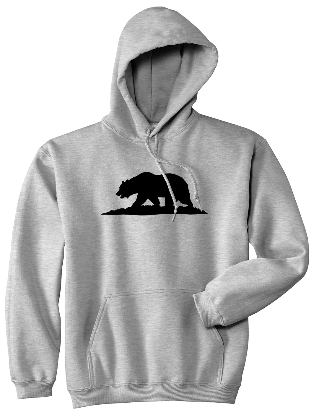 Bear Logo California Republic Mens Pullover Hoodie