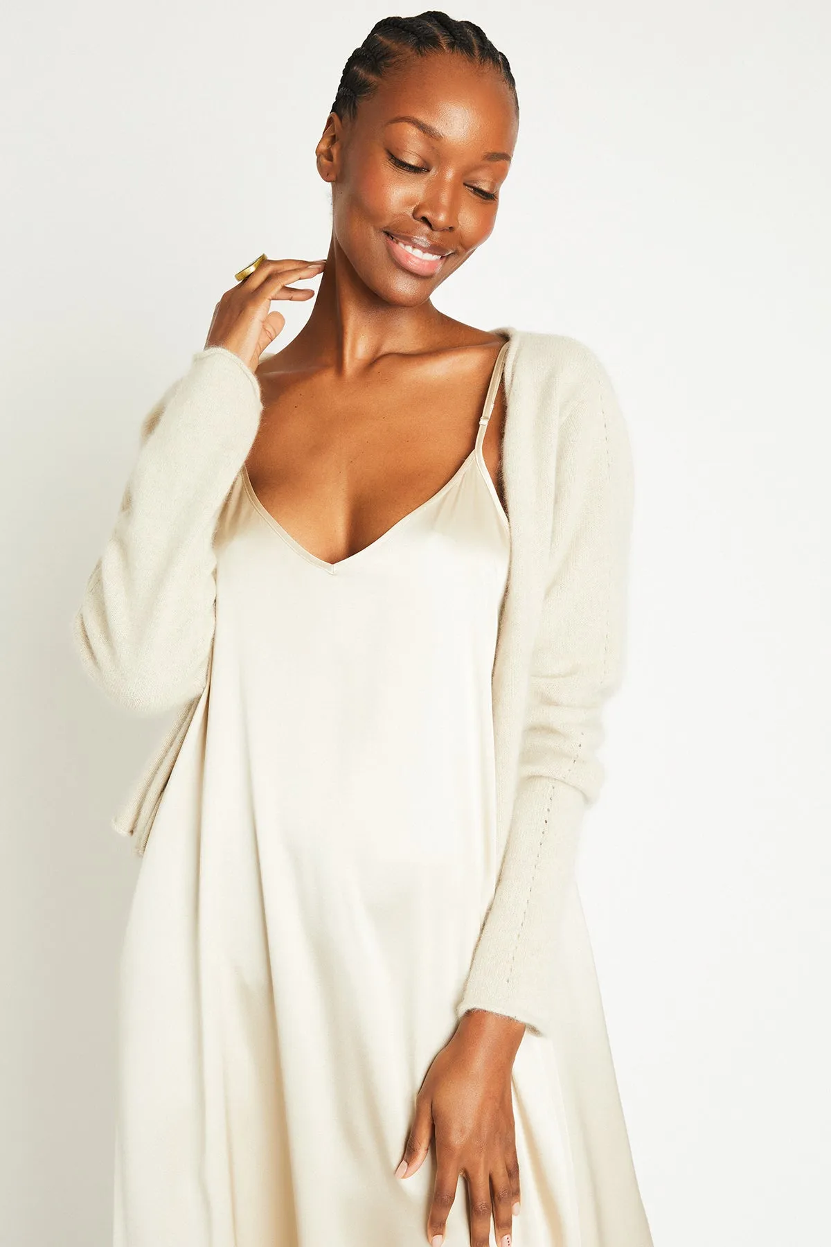   Beryll Katharine Cashmere Cropped Cardigan | Shell Beach