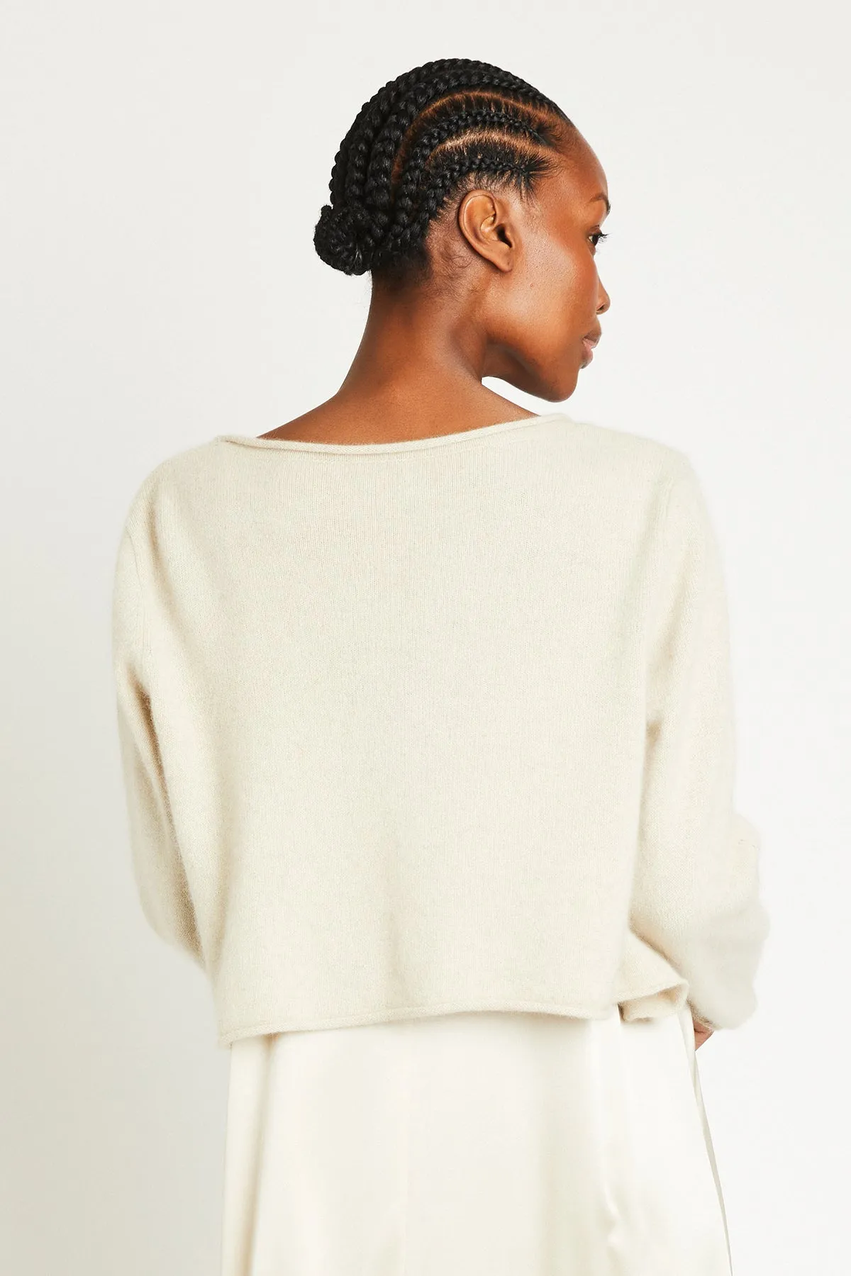   Beryll Katharine Cashmere Cropped Cardigan | Shell Beach