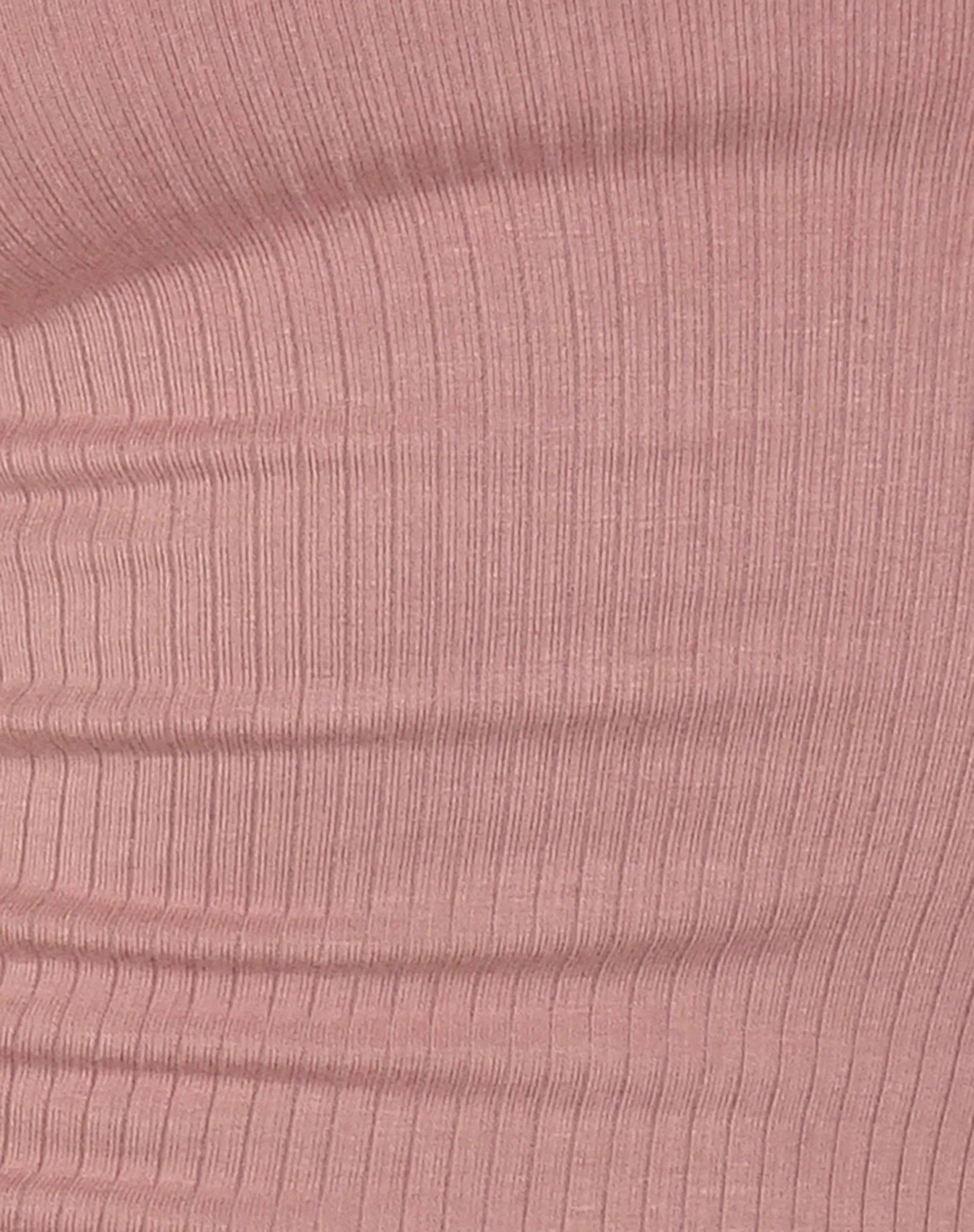 Binlo Extra Long Sleeve Top in Dusty Pink Rib