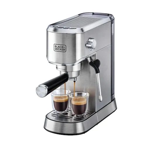 Black Decker, Espresso Coffee Machine, 15Bar, 1450 Watts, ECM150
