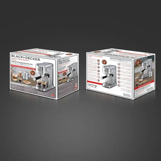 Black Decker, Espresso Coffee Machine, 15Bar, 1450 Watts, ECM150