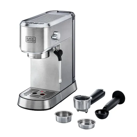 Black Decker, Espresso Coffee Machine, 15Bar, 1450 Watts, ECM150