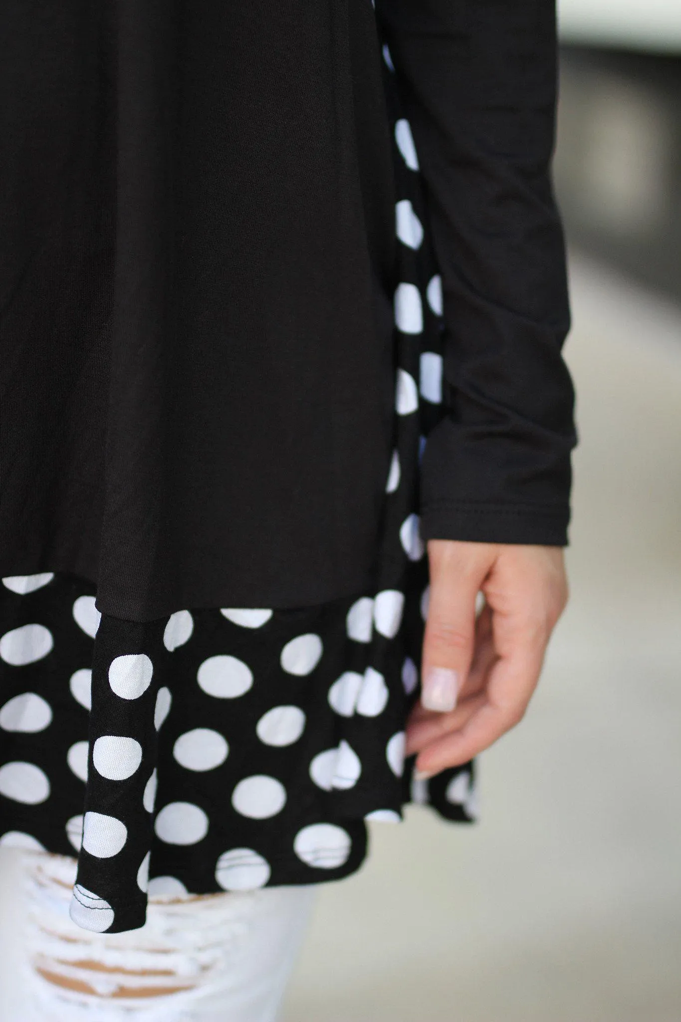 Black Polka Dot Tunic