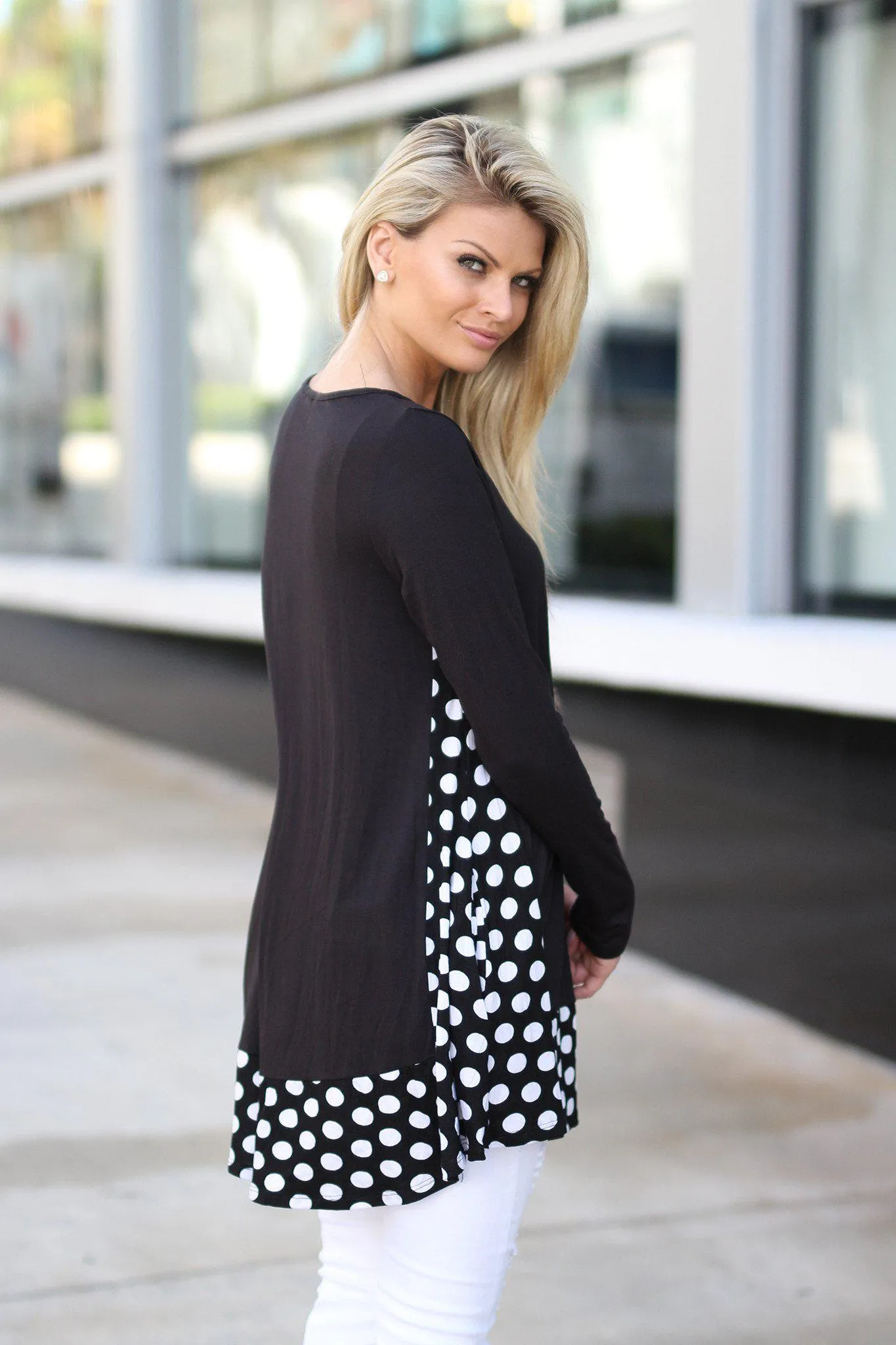 Black Polka Dot Tunic