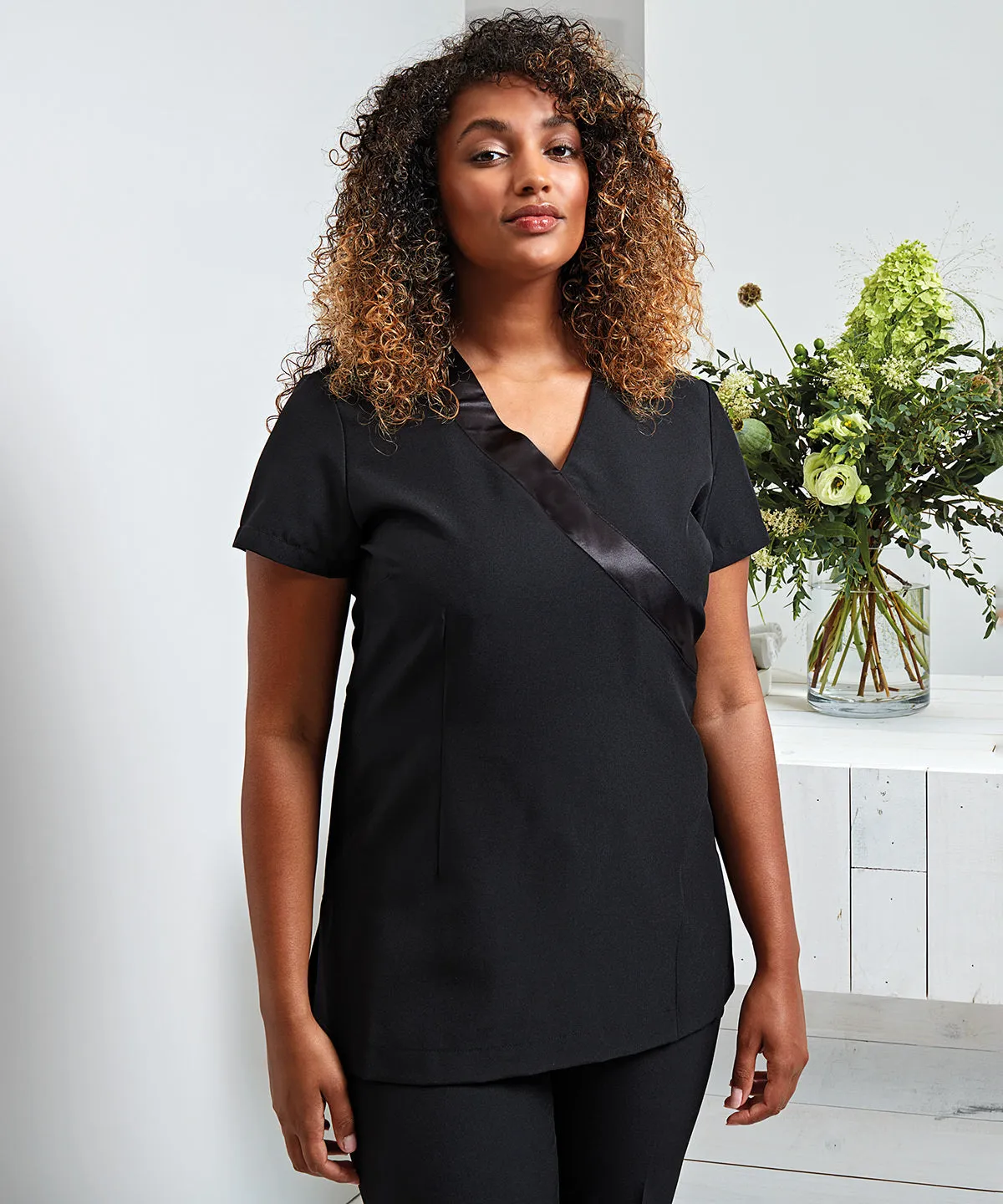 Black - Rose beauty and spa tunic