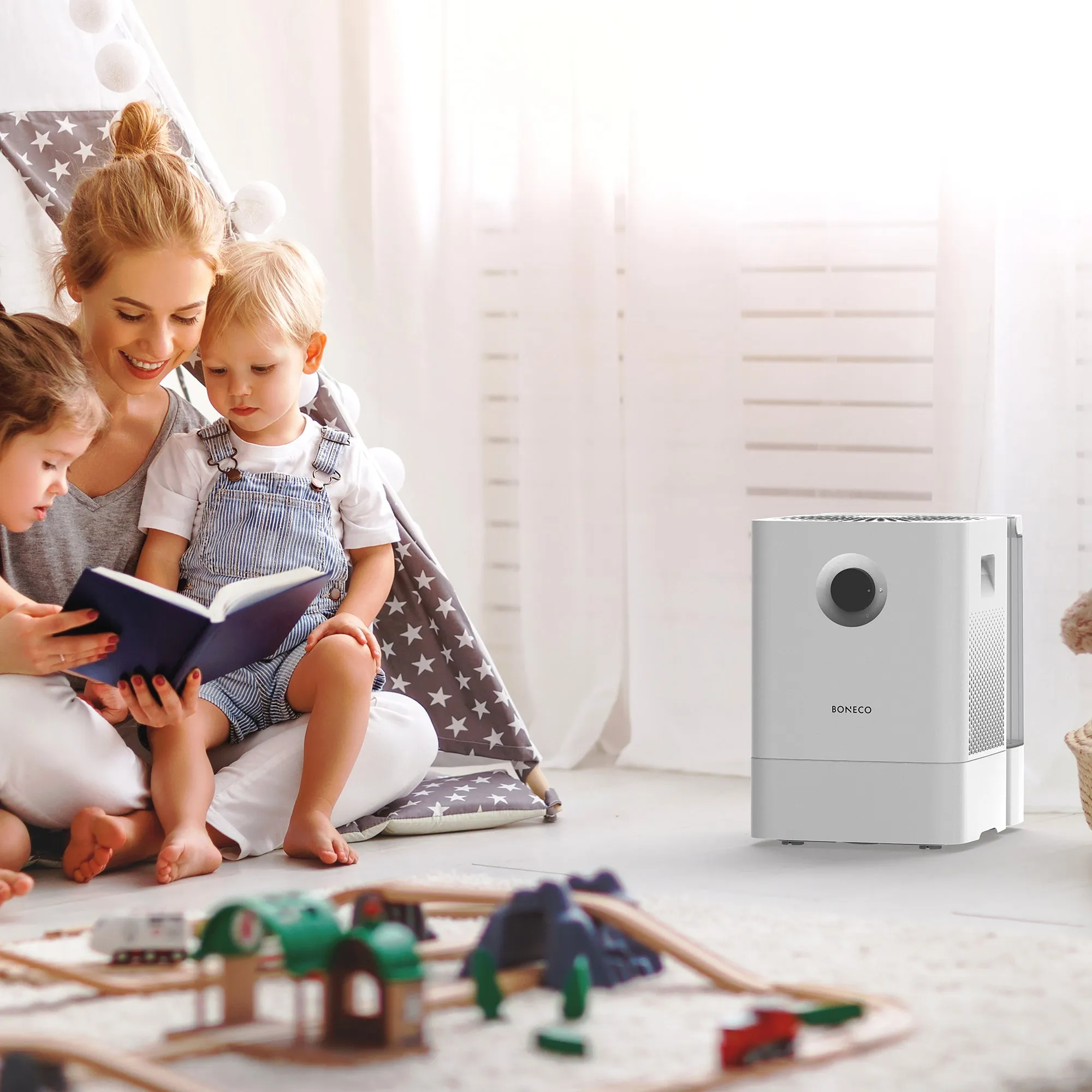 BONECO W300 2 In 1 Whisper Quiet Humidifier Air Washer with Auto Shut Off (Used)