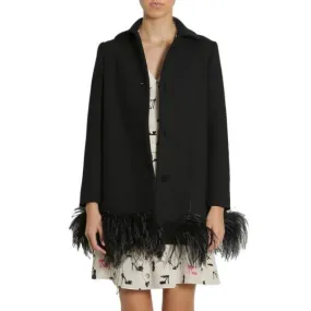 Boutique Moschino Ostrich Trimmed Coat
