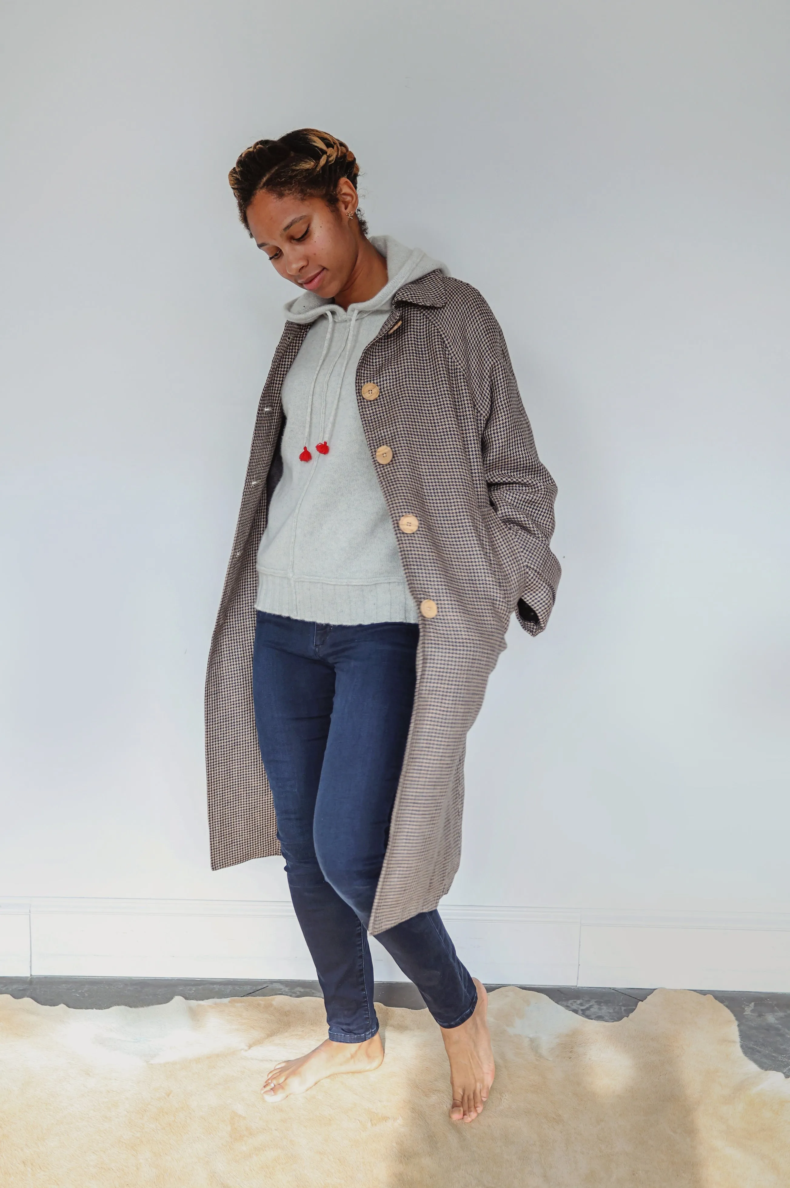 Brazeau Tricot Alps Cashmere Hoodie Muslin